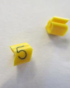 Cable noticeable clip 1-3 yellow/black 5   diameter 2.5-5mm